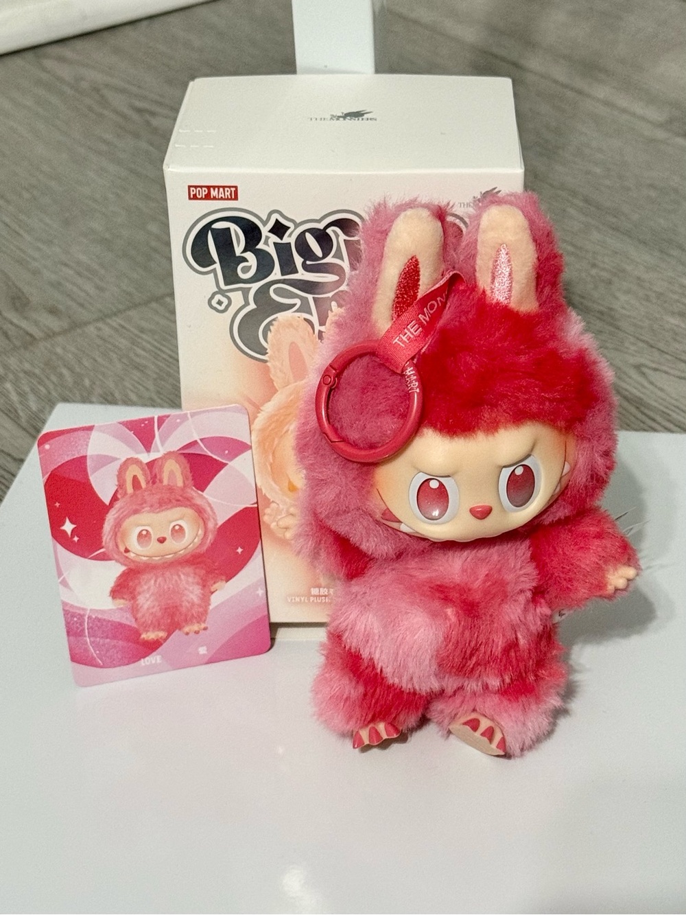 New with Box Confirmed Pop Mart Big Into Energy Labubu LOVE Vinyl Plush Pendant
